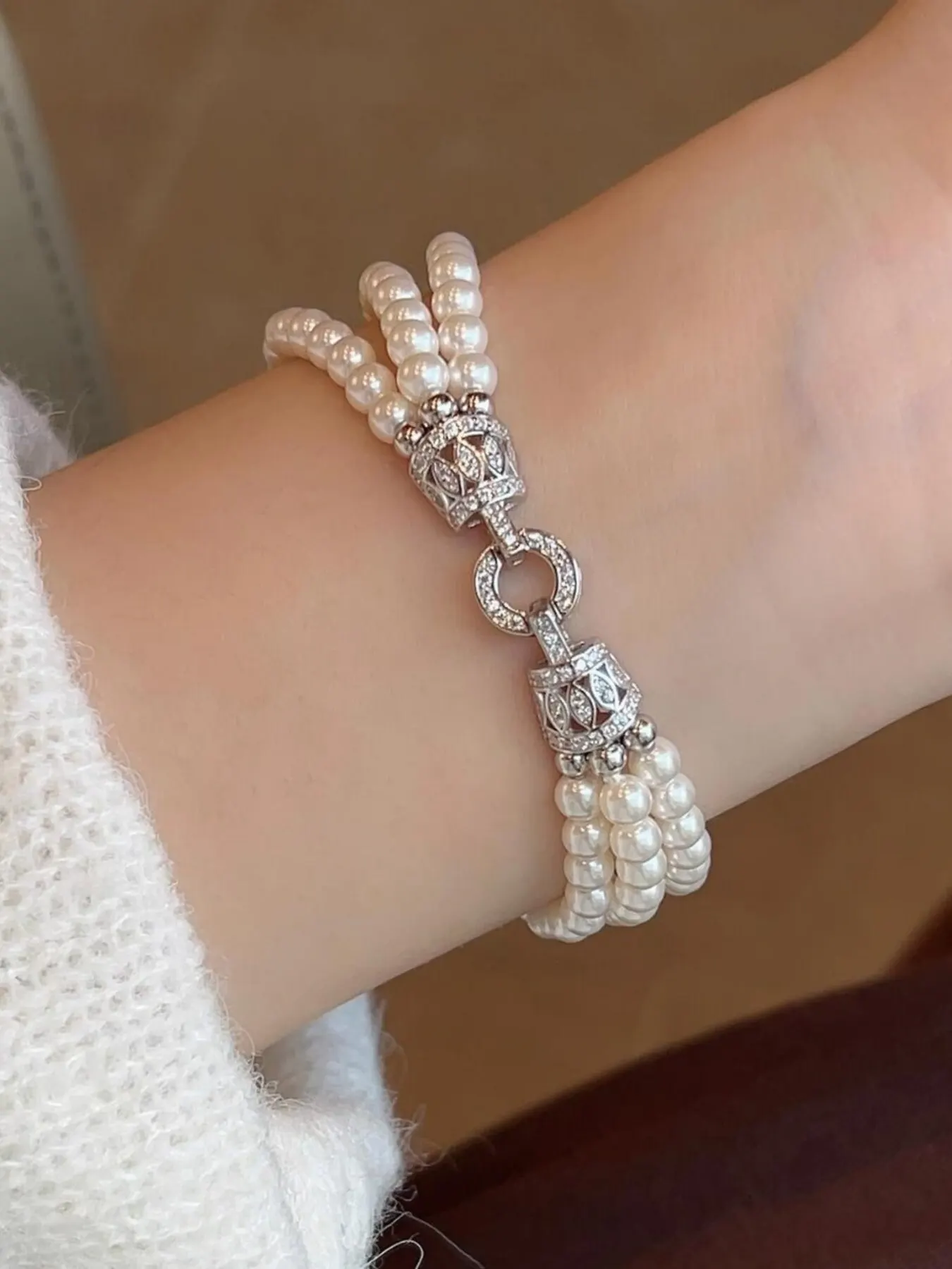 Three Layers Pearl Bracelet