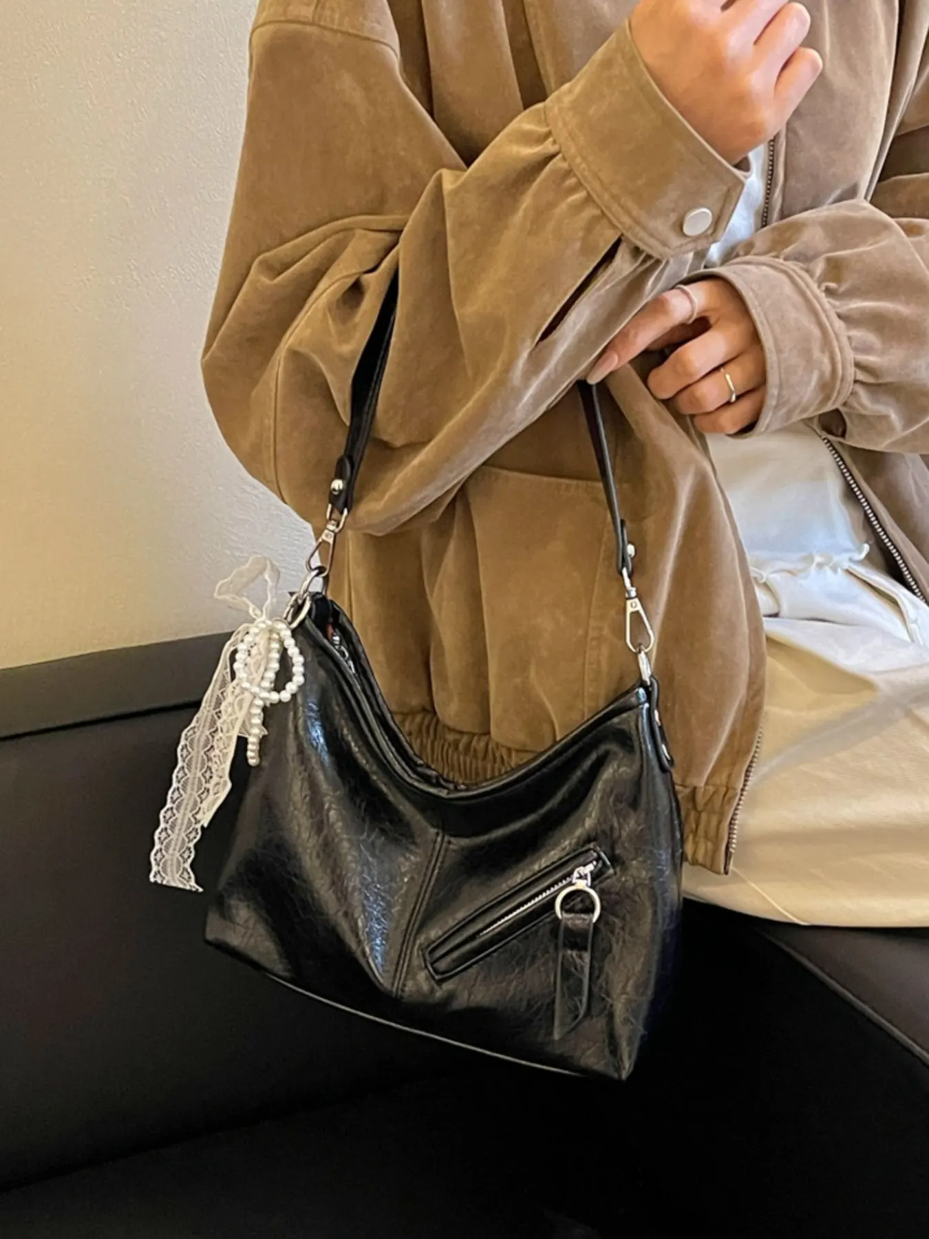 PU Leather Shoulder Bag